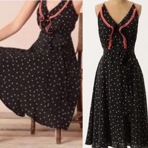 Girls from Savoy Black Dress with White Polkadot